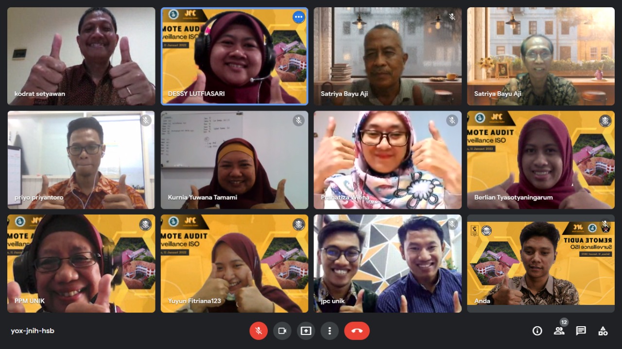 Remote Audit Surveillance ISO 2022 – PUSAT PENJAMINAN MUTU