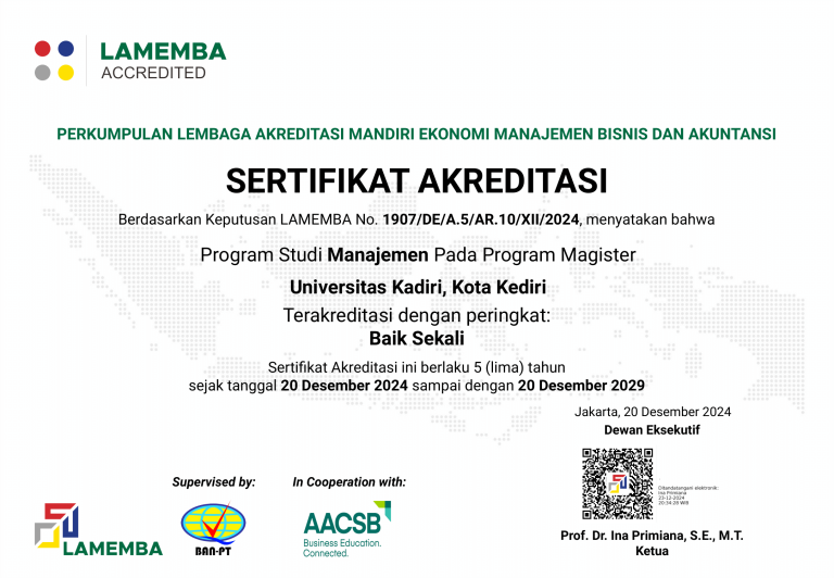 Selamat & Sukses Atas Diraihnya Peringkat Akreditasi Prodi S2 Manajemen ...